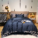  OEM/ODM Modern Blue Comforter Duvet Cover Embroidery Pillow Shams 4PCS Home Textile Premium Bed Sheets Bedding Set Manufacturer
