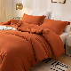  Full Comforter Set 7 Pieces Microfiber Comforter Soft Terracotta Quilt Set Farmhousewith Comforters, Flat & Fitted Sheets, Pillowcases & Shams of Bedding