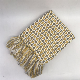  Super Soft Acrylic Knitted Sofa Blanket with Tassel