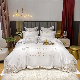  OEM Comforter Duvet Cover Embroidery Pillow Shams Four-Piece Bed Linen Fitted Sheets King Size Home Textile Washed Silk Coverlets White Bed Sheets Bedding Set
