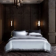  ODM/OEM King Size Comforter Gray Duvet Cover 100% Cotton Pillow Sham Luxury Fitted Sheet Solid Color Bed Linen Soft Home Textile Silky Bedding Set