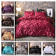  Luxury Design Pinch Pleated Elastic Embroidery Tufted Bedding Bedsheet Duvet Cover Set