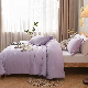  Queen Comforter Set 7PC Quilt Set Purple Solid Color Bedspread Queen Size Bedding Sets Bed in a Bag with Microfiber Sheets Pillow Cases
