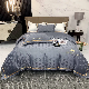  Grey Satin Washed Silk Jacquard Comforter Duvet Cover Soft Double Size Fitted Flat Bed Sheet Premium Home Textile Soft Pillowcases Coverlets Bedding Set