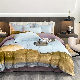 Wholesale Satin Cotton Digital Printing Comforter Quilt Duvet Cover Premium Fitted Bed Sheets Sky Blue 4-Piece Home Textile 2.4m Bedding Set