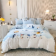  Wholesale Velvet Embroidery Comforter Duvet Cover Cartoon Kids Warm Winter Bed Linen Fitted Sheets Blue Coverlets 4PCS Pillowcases Kids′ Bedding Set