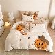  Cartoon Embroidery Comforter Quilt Cover Queen Coverlets Velvet Bed Sheet Winter Sanding Home Textile Warm Pillowcases Pillow Shams Bedding Set