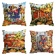  Autumn Harvest Decoration Throw Pillow Pillow Case Thanksgiving Blessing Words Farm Pumpkinpillow Case Cotton Hemp Cushion Cover 45.7
