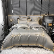  OEM/ODM Gray Washed Silk Adult Comforter Quilt Duvet Cover Queen Size Home Textile Purple Embroidery Coverlets Pillowcase Pillow Shams Bedding Set Supplier