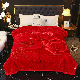  First Grade Embossed Fleece Polyester Soft Winter Blanket Raschel Fleece Muslim Bedding Set