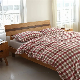 Embossed Checkerboard Design 100% Polyester Microfiber Bed Sheet Set 6PCS Queen
