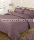  100% Polyester Brushed Embossed Satin Stripe Dyed Duvet Cover Set 70GSM