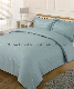  100% Polyester Satin Embossed Stripe Dyed Duvet Cover Sets Bedding Set