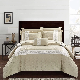  8 Piece Comforter Hotel Collection Hexagon Embossed Paisley Print Border Design Bed in a Bag-Sheet Set Decorative Pillow Shams Included,