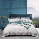  Luxury Home Textile 100% Cotton Bed Linen Fitted Sheets Embroidery Comforter Duvet Cover King Size Flat Sheet Soft Pillow Sham Floral Quilt 4PCS Bedding Set