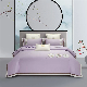  Exquisite Flower Embroidery Comforter Duvet Cover Satin 100% Cotton Purple Bed Linen Fitted Sheets King Size Home Textile Gray Pillow Shams Bedding Set Supplier