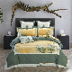  Cotton Premium Green Bed Fitted Sheet Luxury Home Textile King Size Plant Embroidery Comforter Duvet Quilt Cover Queen Size 4PCS Bedding Set Wholesaler