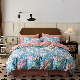 High Quality 300tc Bed Linen Flat Sheet Cotton Satin Coverlets Blue Comforter Duvet Cover Queen Size Home Textile Coverlets Pillow Shams Bedding Set