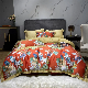 High-End Printed Home Textile Lyocell Summer Comforter Duvet Quilt Cover Yellow Bed Fitted Sheets Silky Pillowcases Pillow Shams Bedding Set Supplier