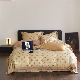  100% Lyocell Comforter Quilt Cover Yellow Duvet Print Coverlets Bedsheet Queen Size Bed Linen Bedsheets Gold Pillowcases Home Textile Bedding Set