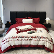  Egyptian Cotton Comforter Red Digital Printing Duvet Cover King Size Bed Linen Coverlets 4PCS Pillow Cases Home Textile Bedding Set Supplier