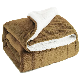  Customized Color Manufacture Lamb Wool Pure Color Flannel Fleece Throw Thick Double Sherpa Blanket
