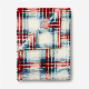  Customized Rotary Printed Plaid Microfiber Flannel Fleece Blanket