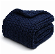  OEM Custom Size Hot Sale Super Soft Breathable PP Cotton Filling Knitted Throw 50*50cm Chunky Weighted Knitted Blanket