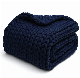  OEM Custom Size Hot Sale Super Soft Breathable PP Cotton Filling Knitted Throw 50*50cm Chunky Weighted Knitted Blanket
