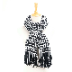  Fashion Accessory Unisex Men Women Winter Black White Acrylic Woven Fringe Plaid Grids Checks Jacquard Brushed Long Scarf
