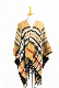 Spring Autumn Woman Lady Warm Fashion Acrylic Woven Camel Black Mixed Yarn Wraps Grids Plaid Checks Fringe Shawl Poncho Pallium manufacturer