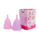 Free Sample Period Cup 100% Medical Silicone Menstruation Cup with Handle