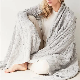  Geometry Adult Wearable Soft Chunky Crochet Acrylic Knitted Throw Blanket for Office Break Throws and Blankets