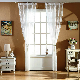  Romantic Double Layer Embroidered Blackout Curtain with Sheer Lace Curtain