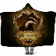 Factory Direct Sale Digital Print Warm Fleece Campers Animal Pattern Hooded Blanket