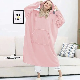 Oversize Flannel Hoodie Blanket Extended Pajamas of Lazy Sleeping Sleeves
