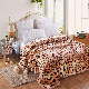  2ply Soft Leopard Print Heavy Thick King Size Fleece Throw Mink Raschel Blanket for Winter