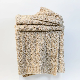  High Quality Outdoor Super Warm Camel Sofa Comfortableable Gentle Cycle Cashmere Soft Decorative Classic Chunky Cozy Cable Knitted Textured Chenille Blanket
