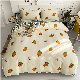 New Arrival 100 Cotton Fabric Beds Sheet 4 PCS Sets Four Piece Set Cartoon Plain Quantity Bedding Set