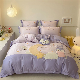 Cute Cartoon Embroidery Comforter Duvet Cover Soft Fitted Sheet 100% Cotton Purple Bed Sheets Kids′ Home Textile Coverlets ODM Pillowcases Bedding Set Supplier