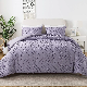  Purple Comforter Pieces Tufted Bedding Set
