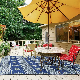  Znz Reversible Woven Outdoor Rug, 4′ X 6′ Lightweight Large Plastic Striped Stain Proof Indoor Area Runner Mat for Deck Patio Camping Beach Picnic BBQ