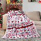 Christmas Warm Double-Layer Jacquard Snow Sherpa Fleece Weighted Winter Throw Blanket