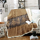  Soft Double Layer Decorative Knitted Sherpa Fleece Throw Blanket for Winter for Queen Bed