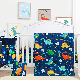  Navy Blue and Green Modern Dinosaur Baby Boys or Girls, Baby Bedding Set