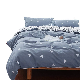  Duvet Cover Set Blue Gray White Triangles Ultra Soft Summer Queen Size Bedding