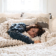  Wholesale Machine Washable Grs Recycled Cotton Tube Yarn Breathable Chunky Knit Blanket