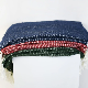 Home Outdoor Travel Bed Sofa Car Soft Warm Red Woven Self-Fringe Tassel Jacquard Mixed Twill Throw Blanket Cover manufacturer