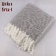  100%Acrylic Plain Woven Pop Corn Sofa Blanket