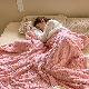  Vintage Double-Sided Wool Tufted Jacquard Student Hostel Blanket